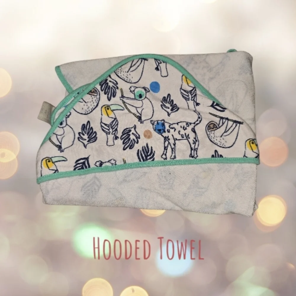Cloud Island Baby Hooded Towel 3pk Bundle | Safari & Nordic Prints